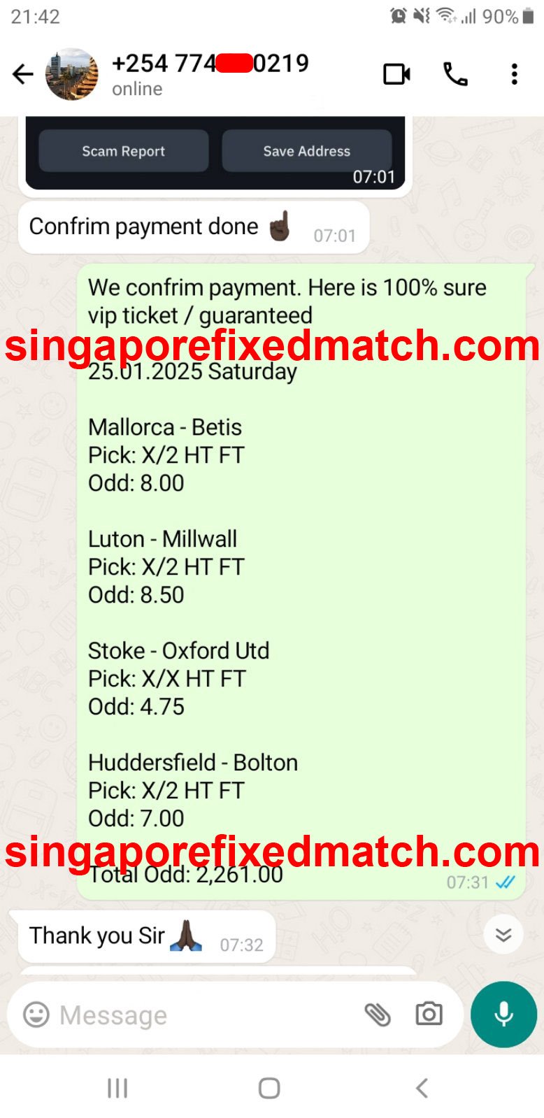 Fixed Matches