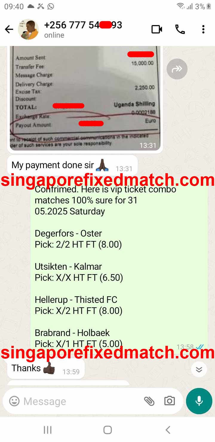 Real Source Fixed Matches 100% Sure
